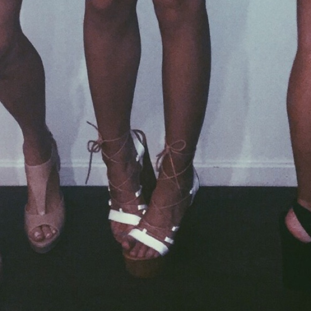 Steve Madden lace up wedges